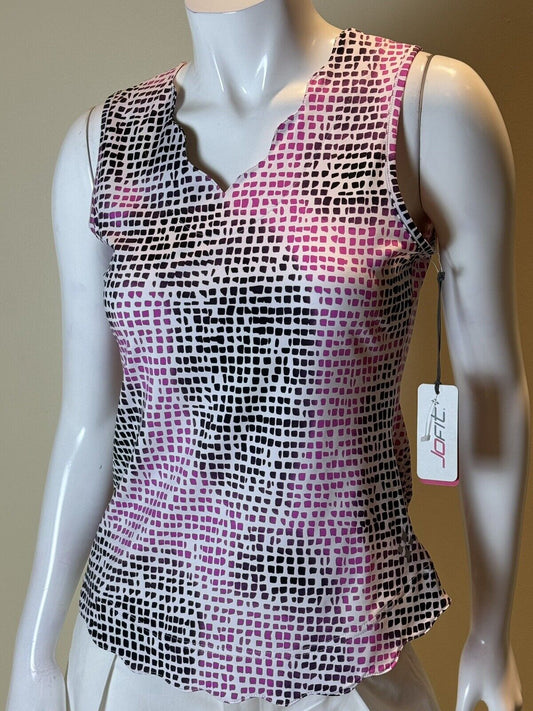 JOFIT Women's Golf Shirt/ Lotus Print Top Size S.   (68)