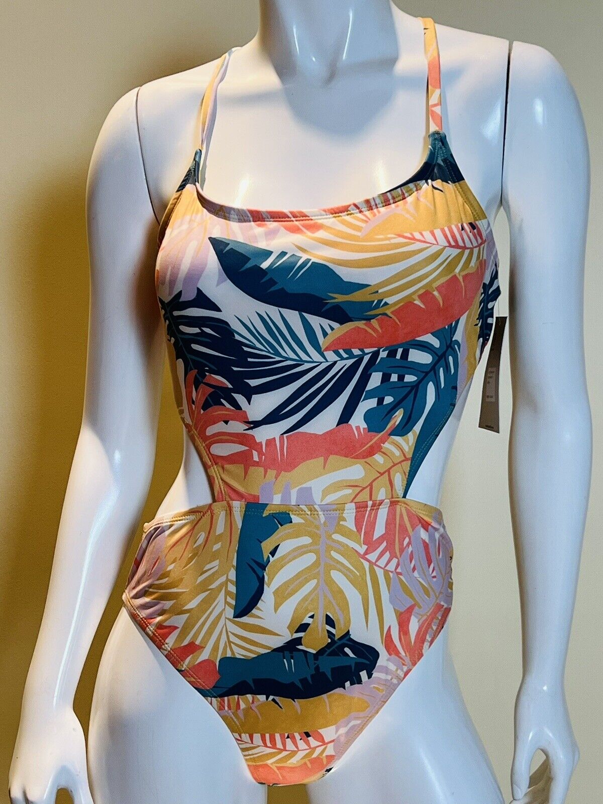 OP Ocean Pacific One Piece SwimSuit Size M Bathing Suit Tropical (9)