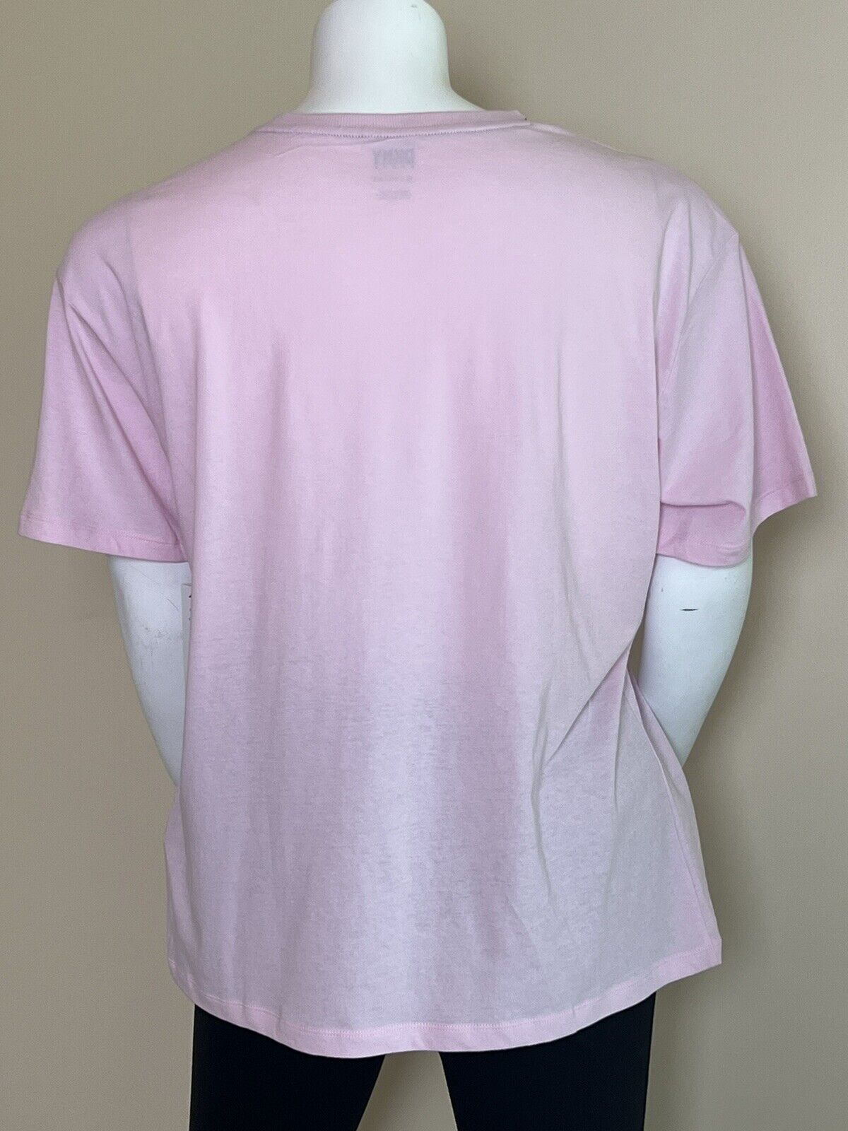 DKNY Women's Short Sleeve Shirt Size XL Pink Logo (3)