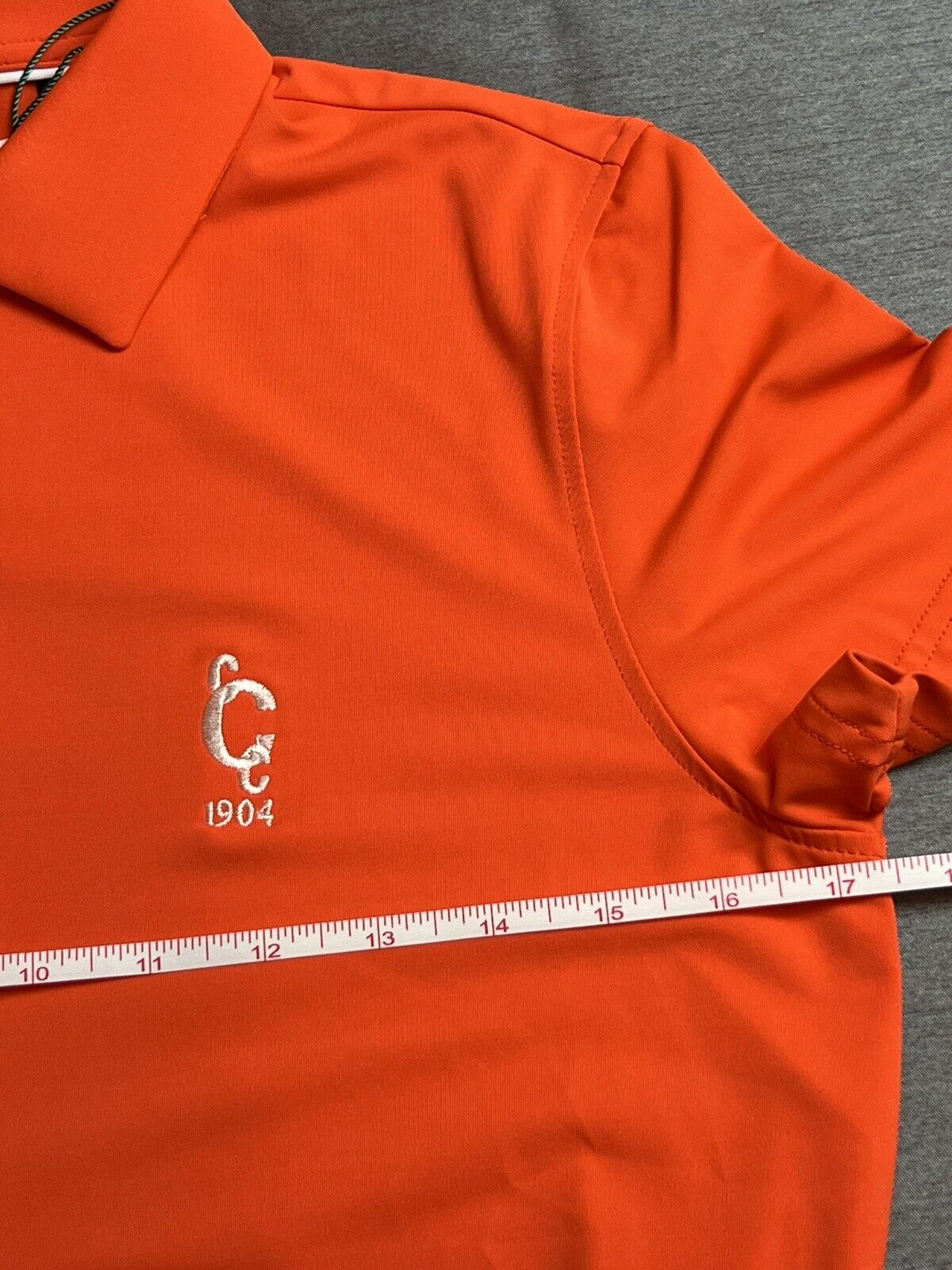 Champaign Country Club Women's Golf Polo Shirt/Top Size S Orange