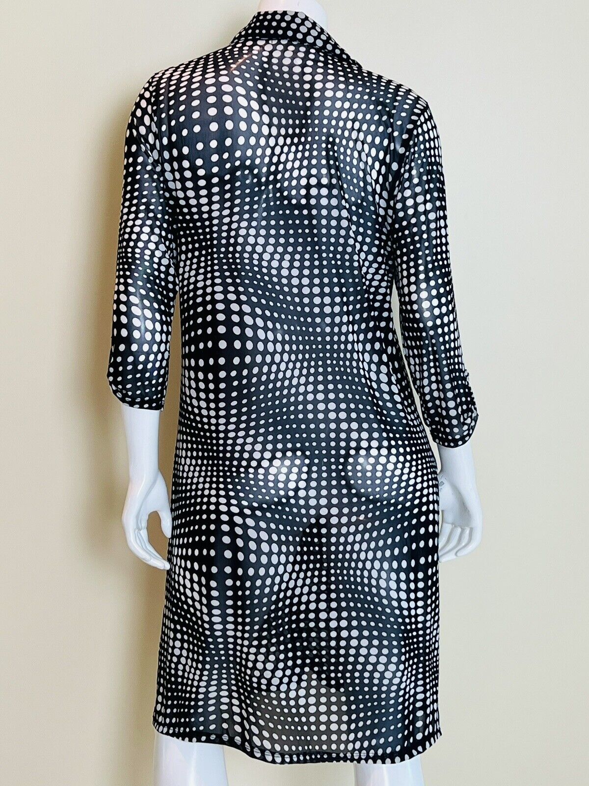 Joie de Vivre Women's Black Dress White dots printed Size M