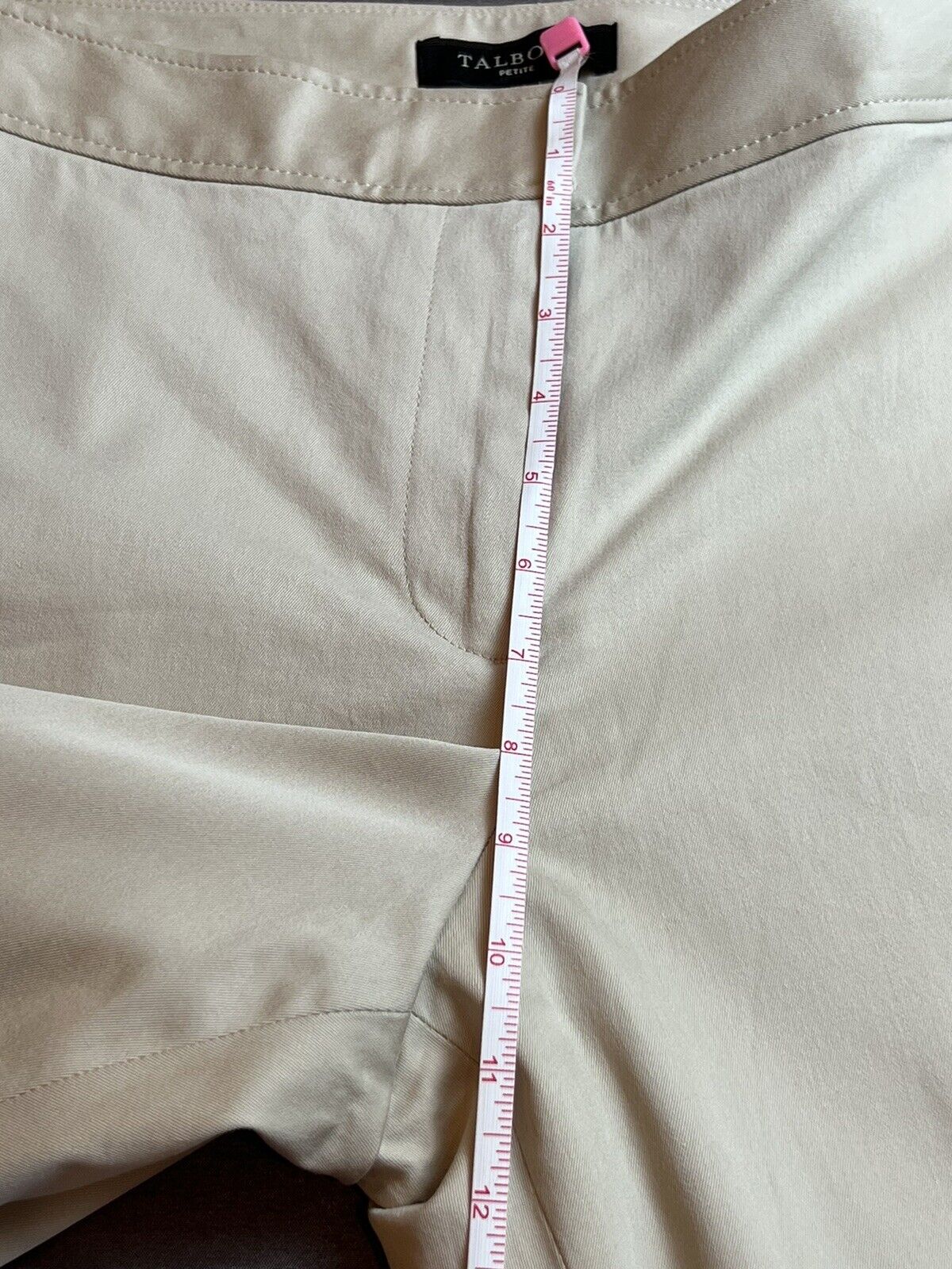 Talbots Women's Chino Stretch Cotton Khaki Pants Size 12