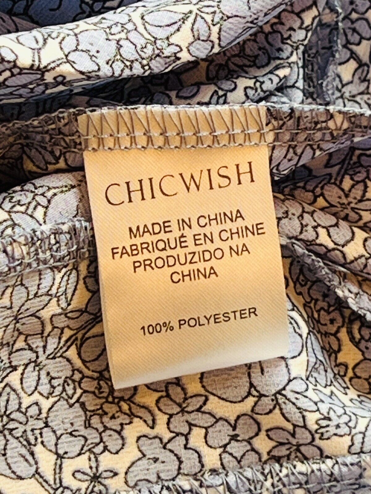 Chicwish Floral A-Line Dress Blue Sz M (7)