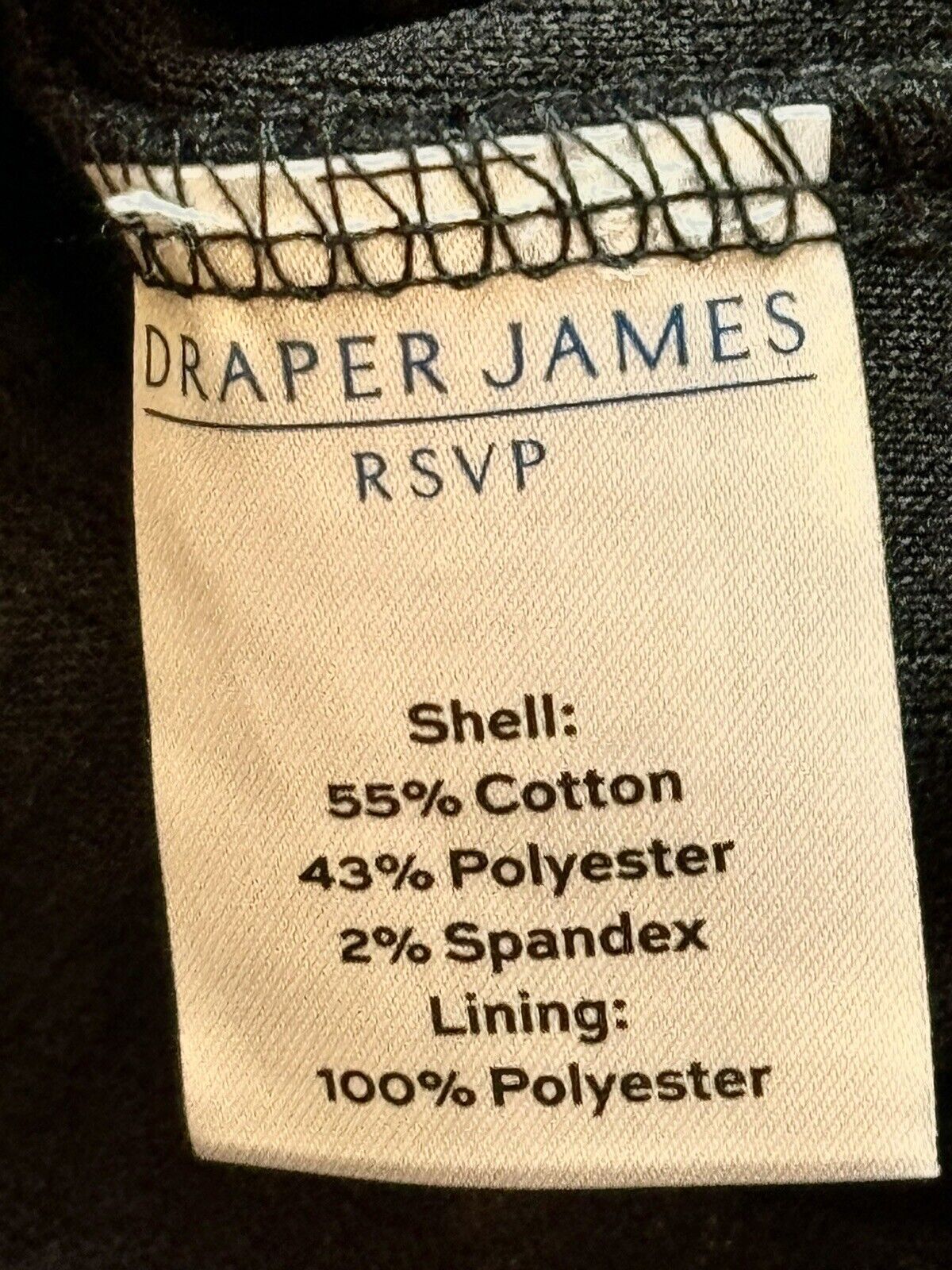 Draper James Rsvp Black Dress Sz 2XL  (60)