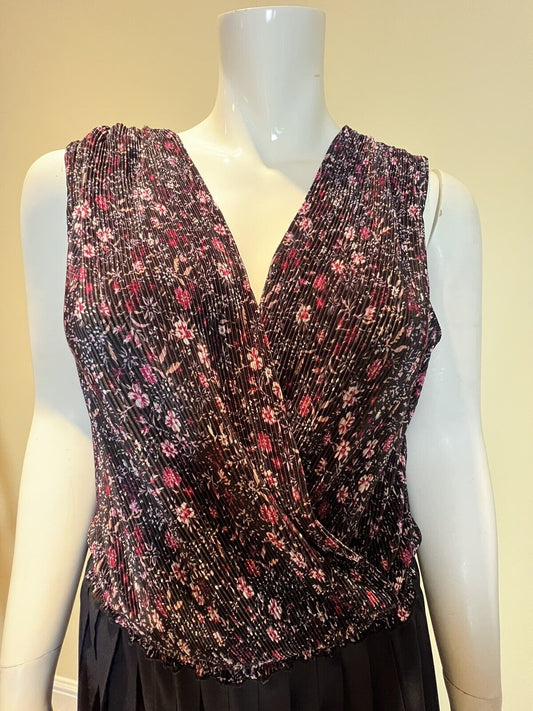 Bobeau Women's Blouse Floral Sleeveless Top Size L (9)