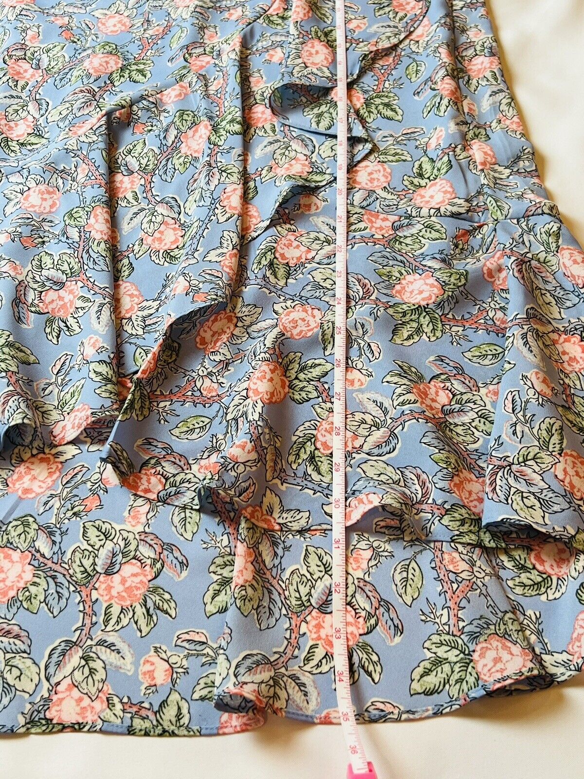 Max Studio Women’s Blue Long Floral Skirt Sz L (1)