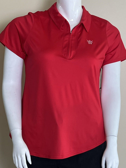 JOFIT Women's Golf Polo Shirt/Top Size XL Red (4)