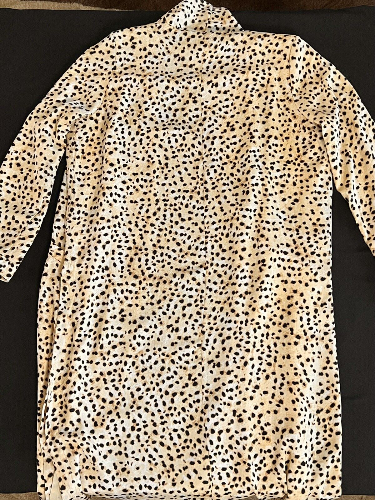 Cupcakes and Cashmere Arianne Cheetah Leo Dot Duster Coat Sz M $128 MSRP