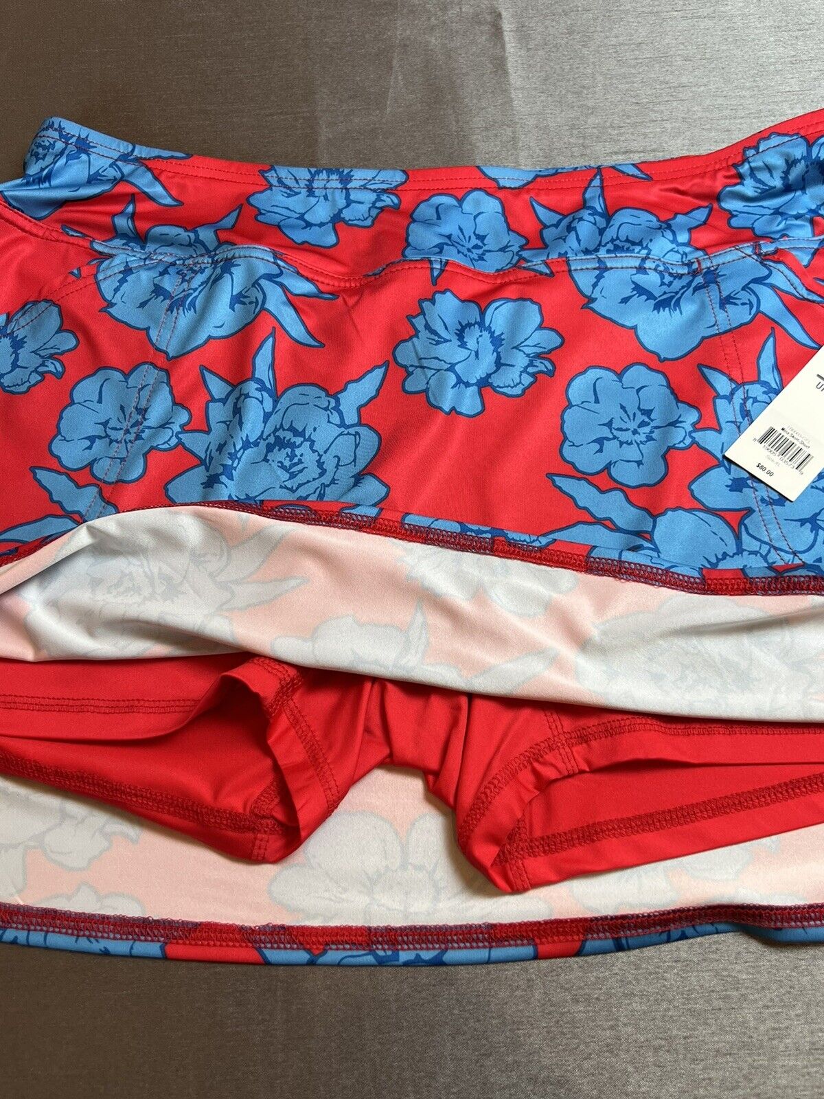 Jofit Women's Skort Skirt Golf Tennis Red Blue prints floral Size L