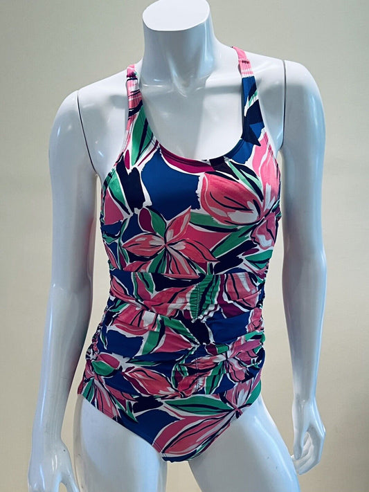 CATALINA Multi Color Floral One Piece Swimsuit Sz L