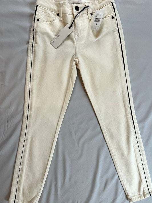 Habitual Women’s Sz 24 Ivory Black Stripe Jeans NWT $168