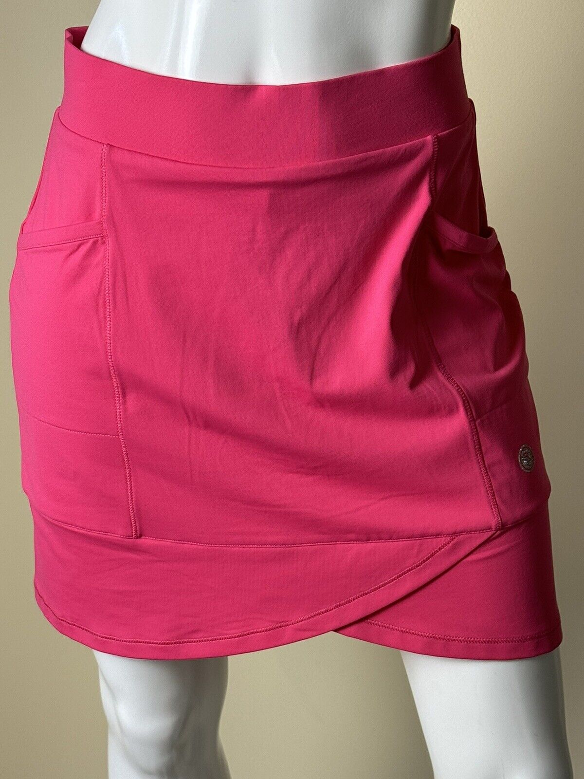 Chervo Sports Skirt Skort Women's Pink Stretch Golf Pockets Tennis Sz XS.   (64)