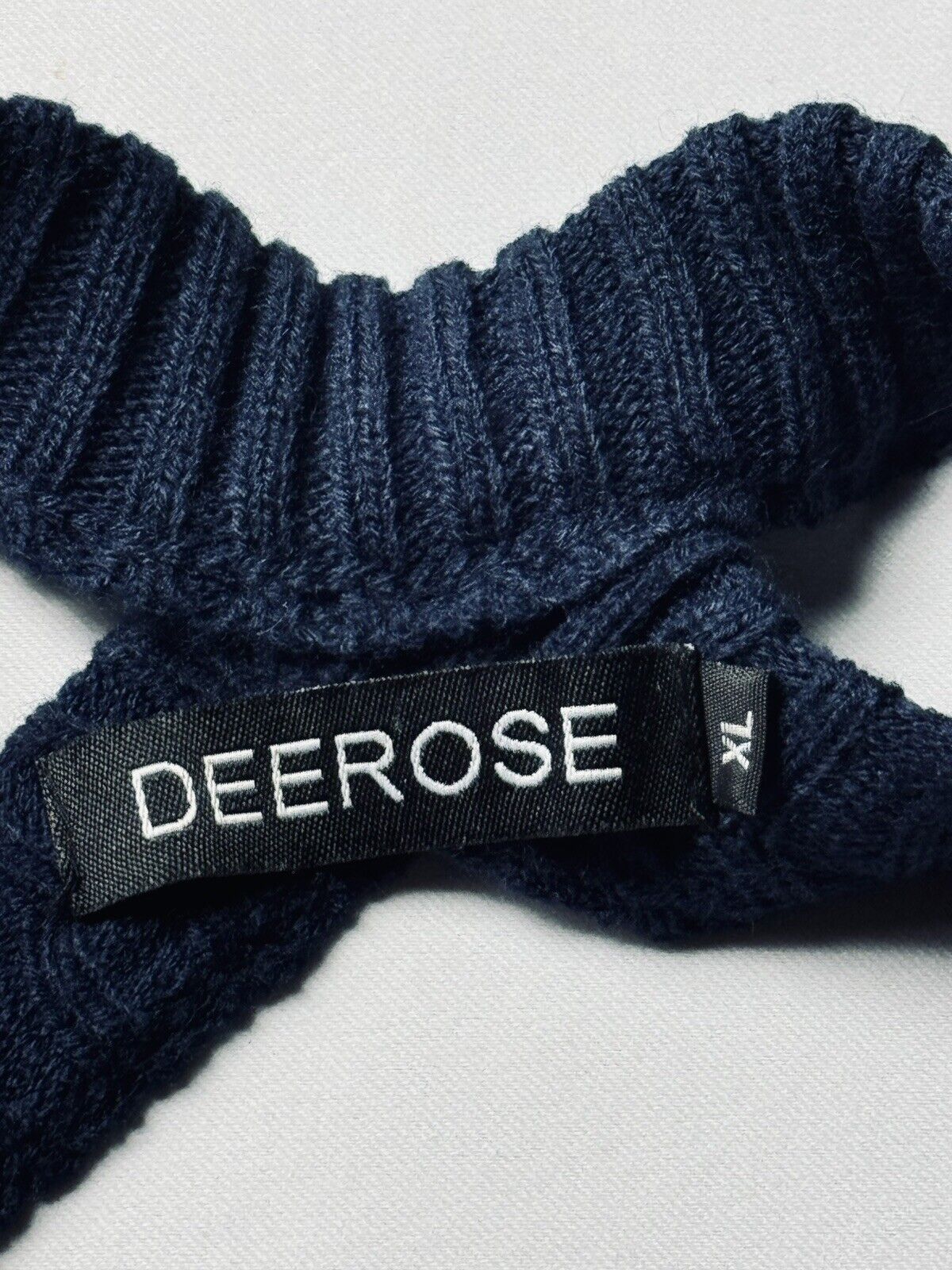 DEEROSE Women’s Sweater Navy Knit Top Sz XL