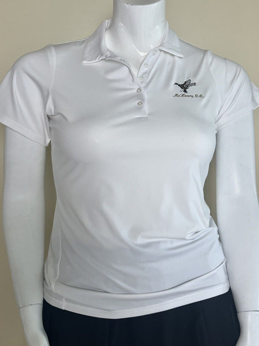 ANTIGUA Women's Top Golf Polo Shirt Ivory Sz L—(49)