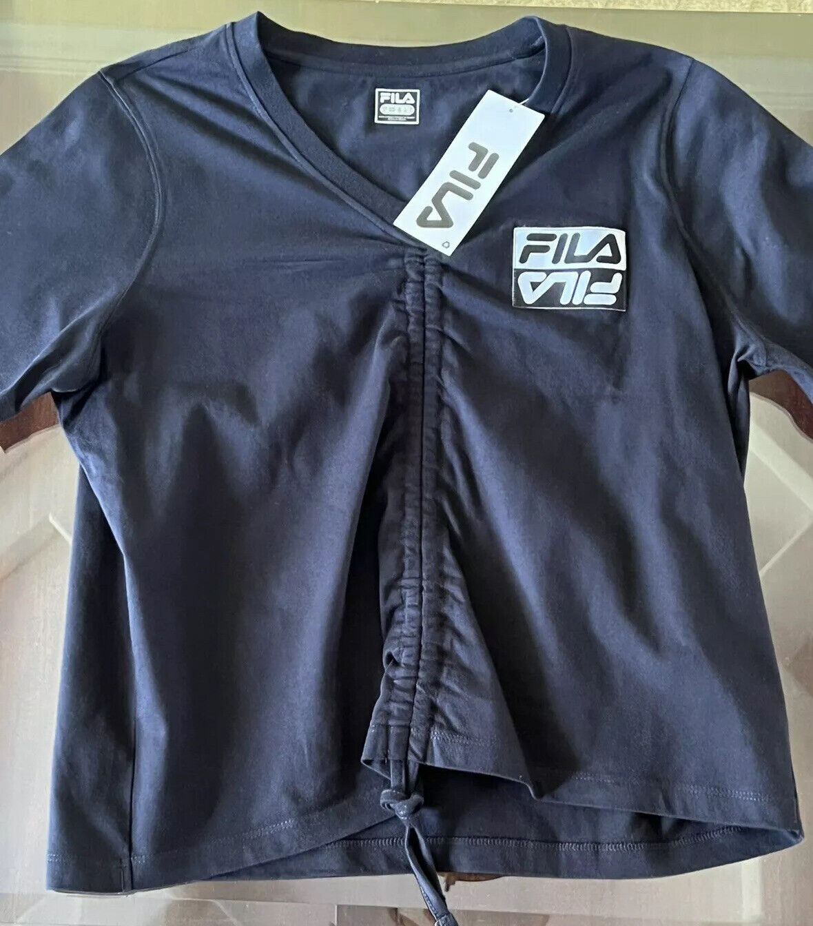 FILA Women's Shirt Black Sz M