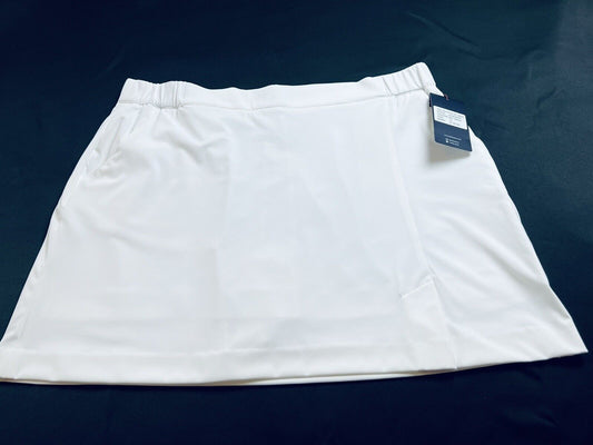 LOHLA Sport Golf Skort The Tech Pull On Skirt White Sz 10 Pockets