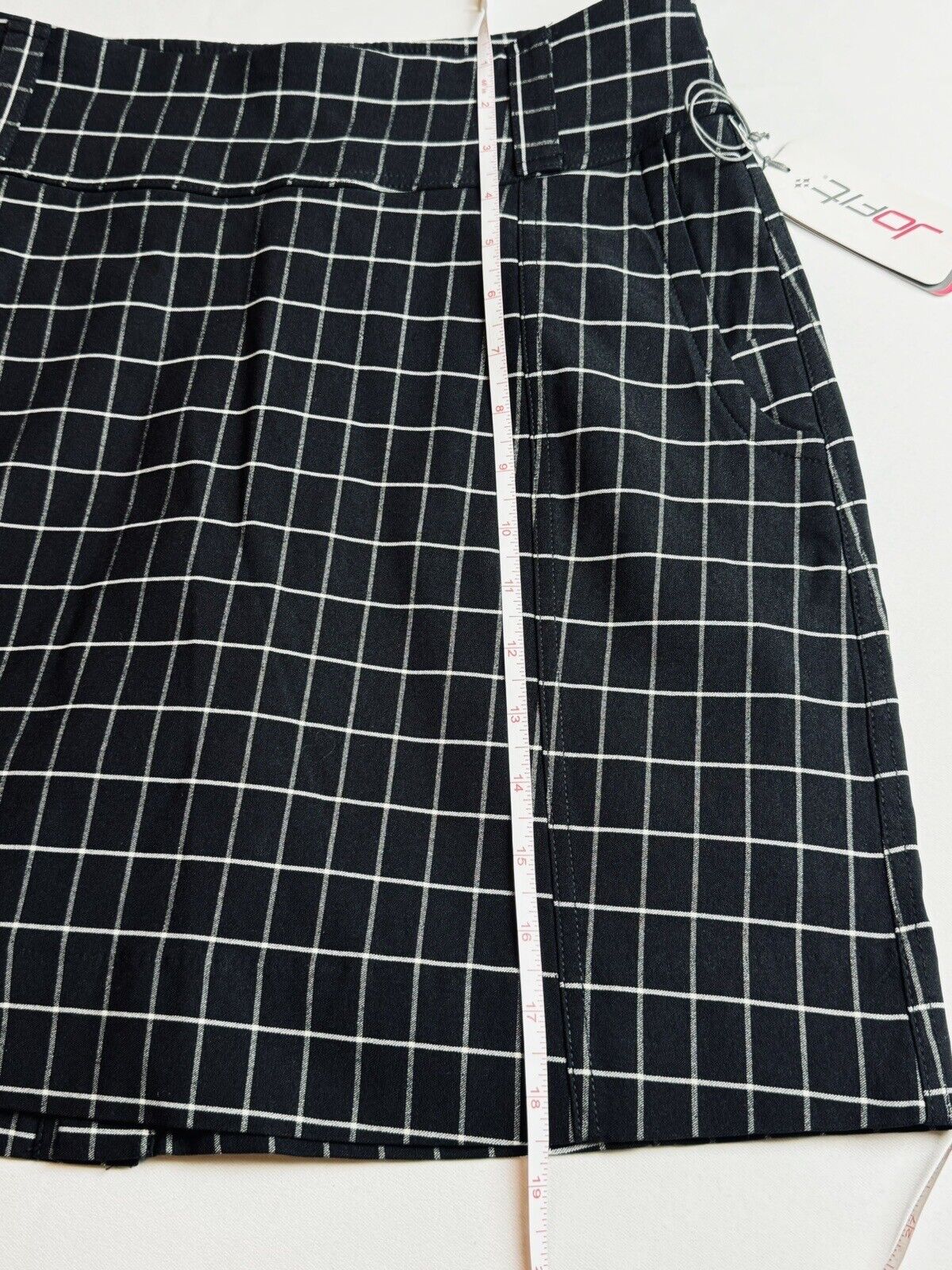 Jofit Women's Skort Skirt Golf Tennis Black White Checkered Size S. (74)