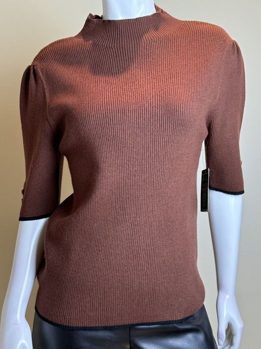 Lauren Ralph Lauren Women’s To Brown Knit Pullover Blouse Size XL.  (76)