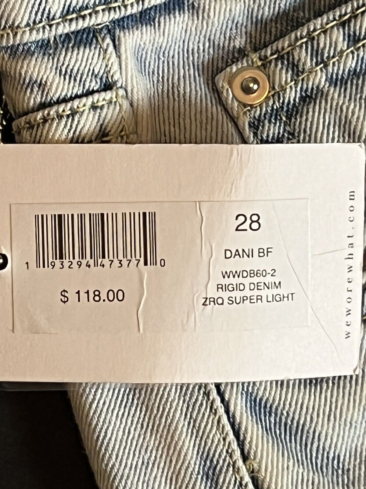 We Wore What :Women’s Denim Jeans Sz 28 $118 Retail