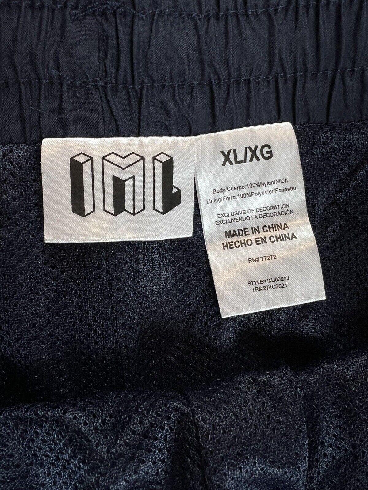 IML Womens  Navy Jogger SweatPants Sz XL Drawstring Waist Pockets