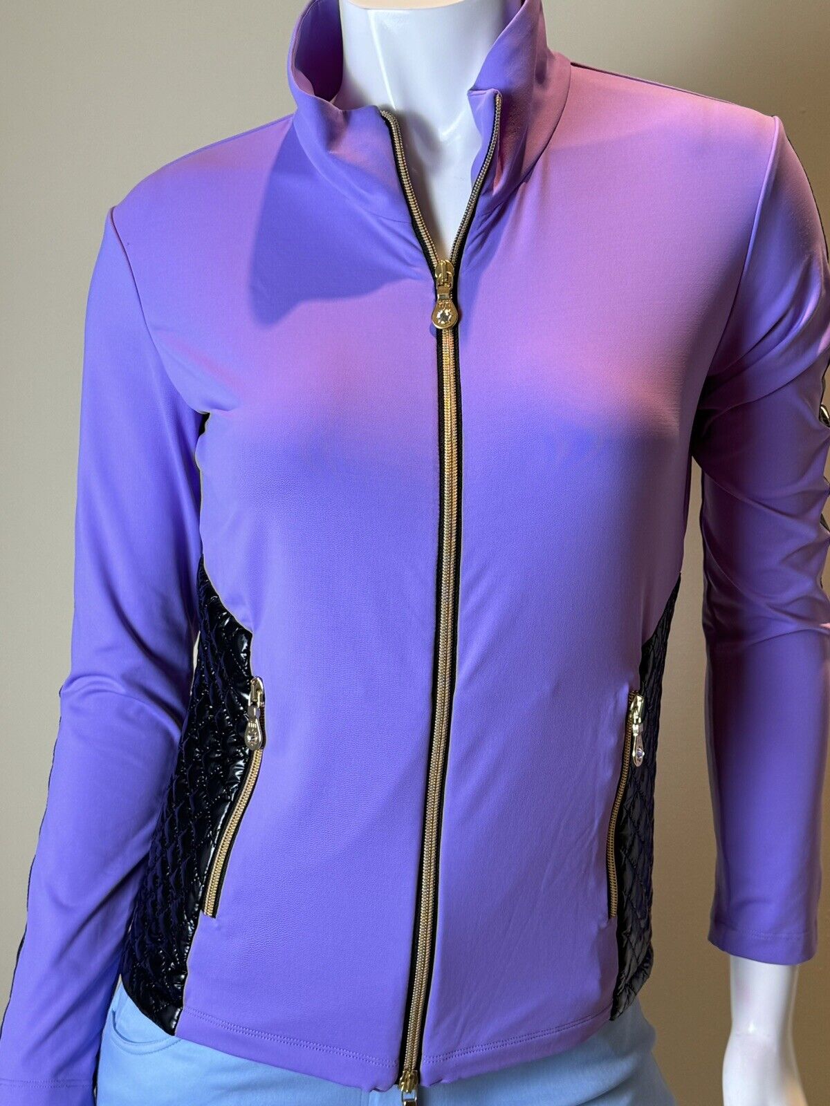 BRENDRATTI JACKET, Sz M Purple Black. (53)