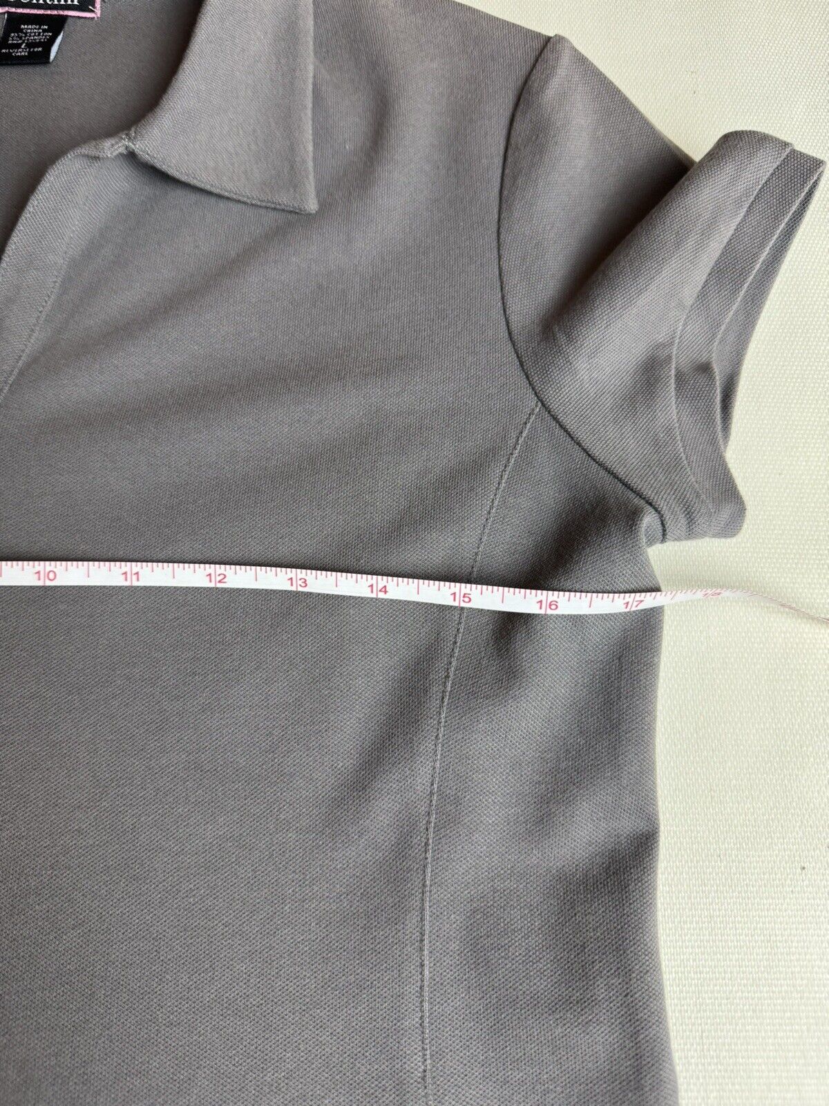 Golftini Zip Polo Golf Shirt Dark Gray Women’s Sz L