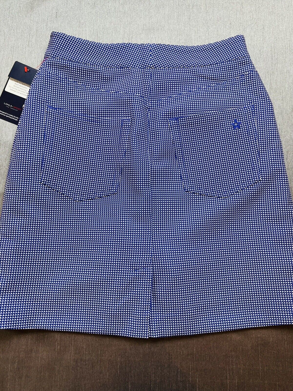 LOHLA SPORT Los Angeles Purple Tennis/golf Skirt Size 0 Checkered Skort