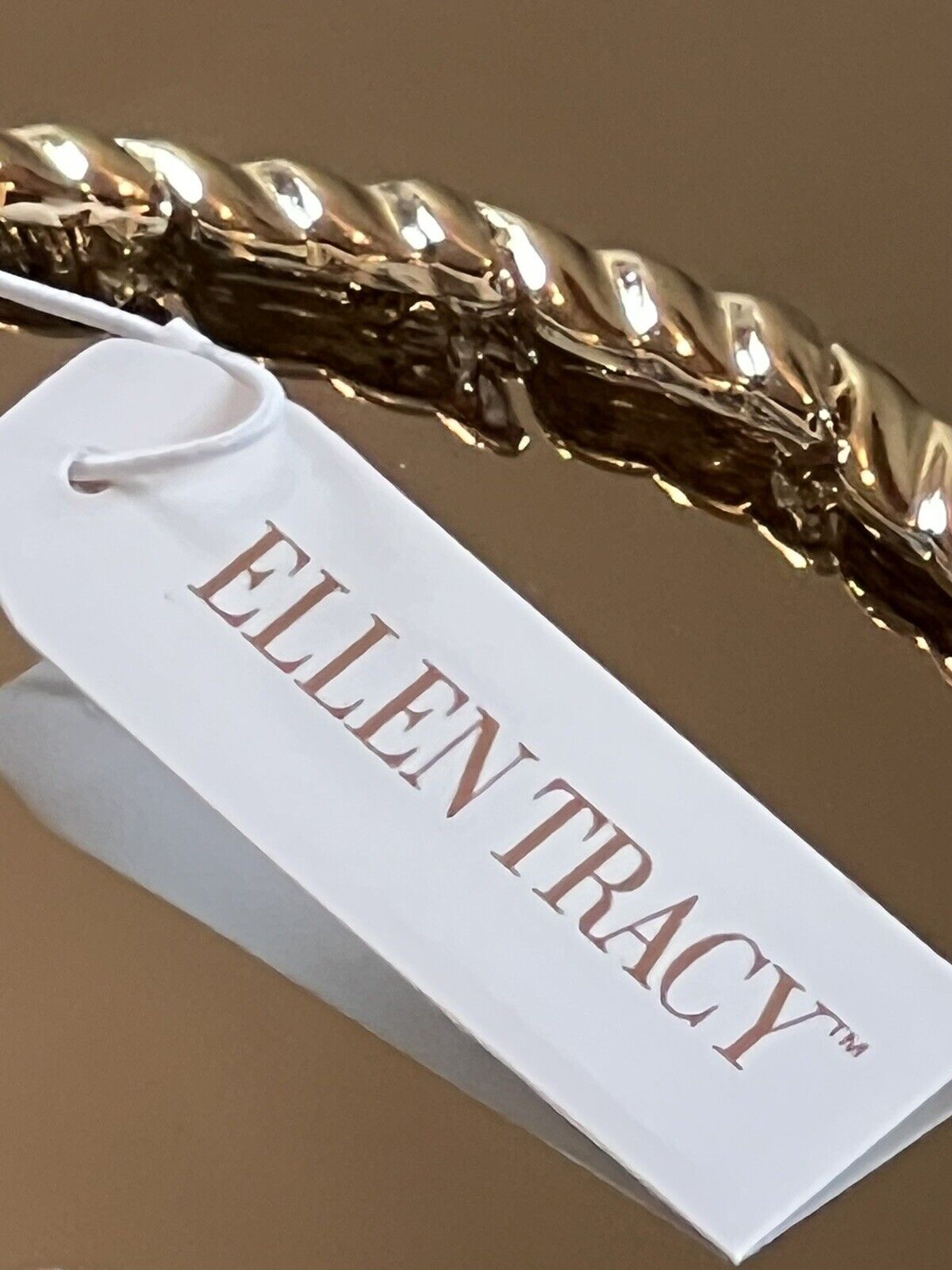 Ellen Tracey gold tone with Rhinestones necklace