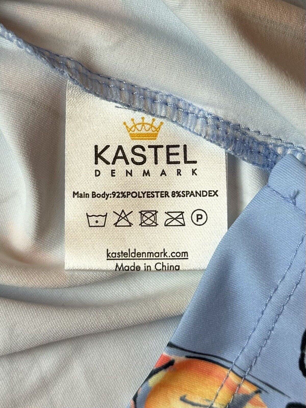 Kastel Denmark Cocktails Pattern Blue Shirt Sz M.  (77)